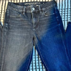 American eagle outfitters size 4 dark blue jeggings